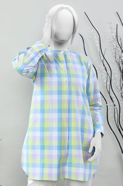 Cotton Lilac Stitched Kurti - Diners