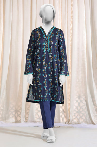 Printed Navy Blue Kurti - Diners