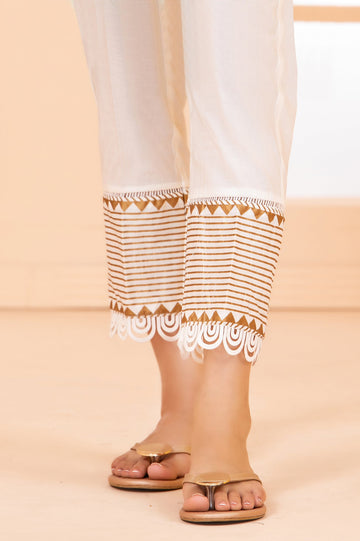 Ladies Trouser SKU: WTR0346-OFFWHITE - Diners