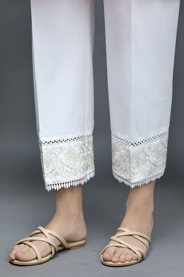 Ladies Trouser SKU: WTR0347-OFFWHITE - Diners