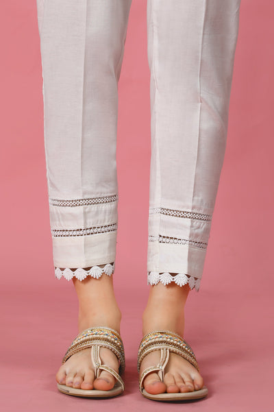 White Lace Trouser - Diners