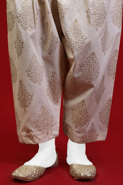 Beige Printed Ladies Shalwar - Diners