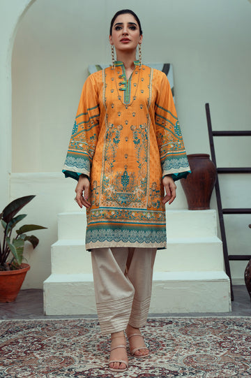 Unstitched 1 Piece Lawn Printed Shirt - Diners