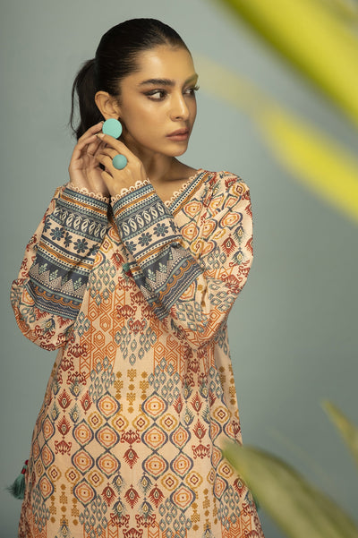 Unstitched 1 Piece Lawn Digital Printed Shirt - Diners