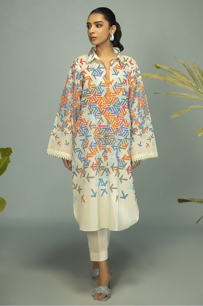 Unstitched 1 Piece Lawn Digital Printed Shirt - Diners