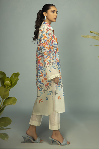 Unstitched 1 Piece Lawn Digital Printed Shirt - Diners