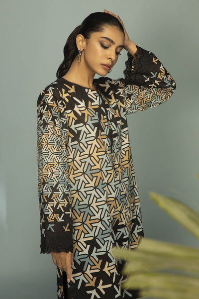 Unstitched 1 Piece Lawn Digital Printed Shirt - Diners