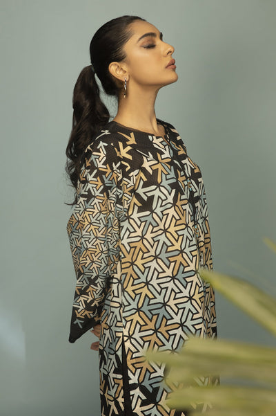 Unstitched 1 Piece Lawn Digital Printed Shirt - Diners