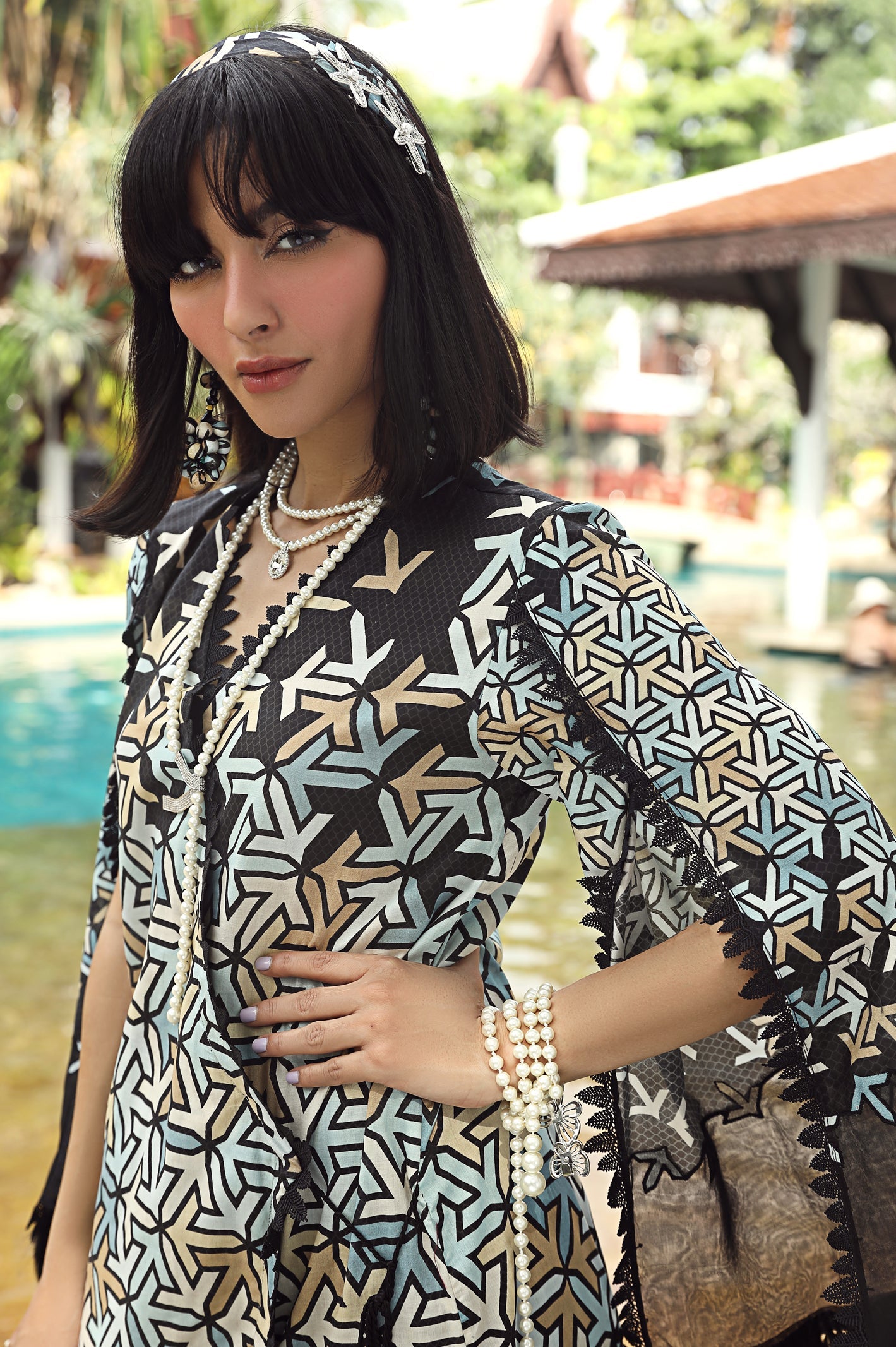 Unstitched 1 Piece Lawn Digital Printed Shirt - Diners