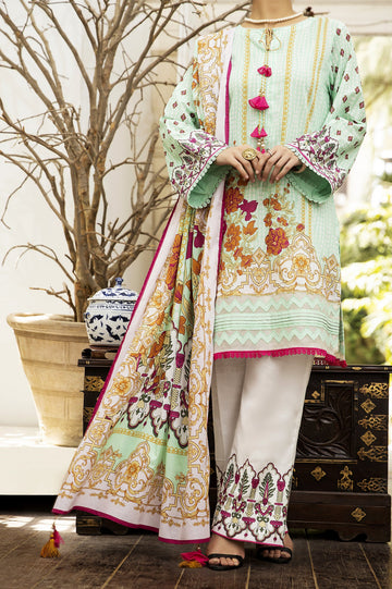 Unstitched Cambric SKU: WU30445-MULTI (3 Pcs) - Diners