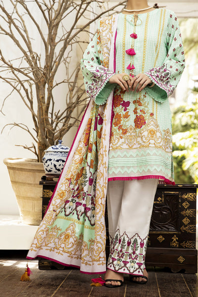 Unstitched Cambric SKU: WU30445-MULTI (3 Pcs) - Diners