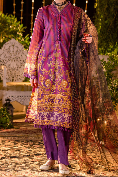 Unstitched Lawn SKU: WU30427-B-MULTI (3 Pcs) - Diners