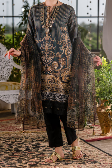 Unstitched Lawn SKU: WU30427-MULTI (3 Pcs) - Diners