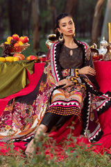 Unstitched 3 Pieces Marina Digital Printed Shirt, Marina Digital Printed Dupatta & Marina Dyed Trouser - Diners