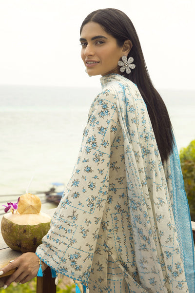 Unstitched 3 Pcs Lawn Printed Shirt, Printed Dupatta, Printed Trouser - Diners