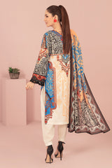 Unstitched 3 Pcs Digital Printed Lawn Shirt, Printed Dupatta, Dyed Trouser - Diners