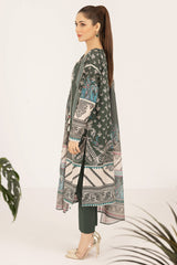 Unstitched 3 Pcs Lawn Printed Shirt, Printed Dupatta, Dyed Trouser - Diners
