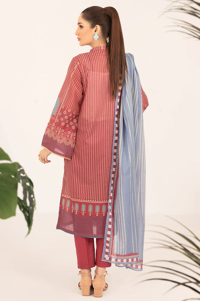 Unstitched 3 Pcs Lawn Printed Shirt, Printed Dupatta, Dyed Trouser - Diners