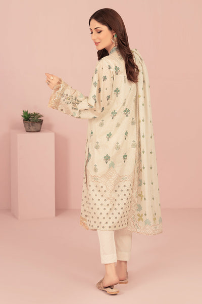 Unstitched 3 Pcs Lawn Printed Shirt, Printed Dupatta, Dyed Trouser - Diners