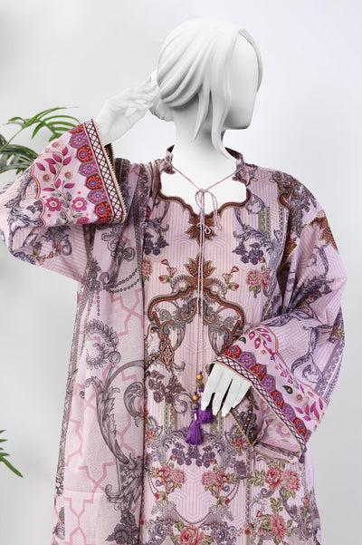 3PC Unstitched Lawn Printed Suit From Diners