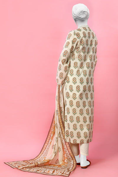 3PC Unstitched Lawn Printed Suit - Diners