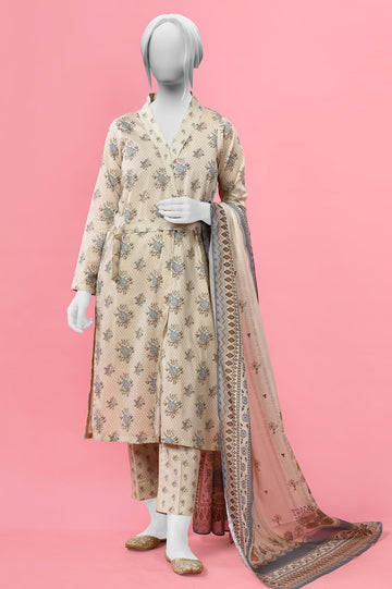 3PC Unstitched Lawn Printed Suit From Diners