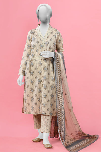 3PC Unstitched Lawn Printed Suit From Diners
