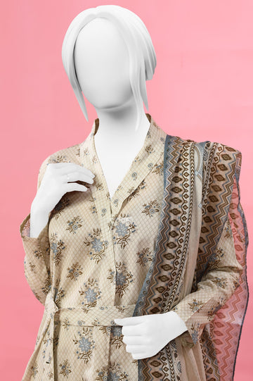 3PC Unstitched Lawn Printed Suit From Diners