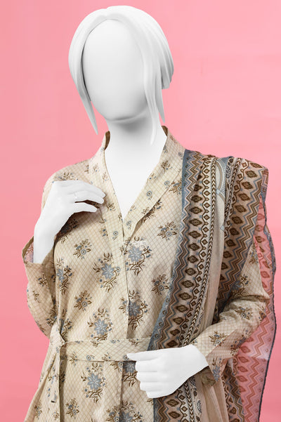 3PC Unstitched Lawn Printed Suit From Diners