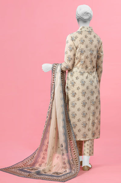 3PC Unstitched Lawn Printed Suit From Diners