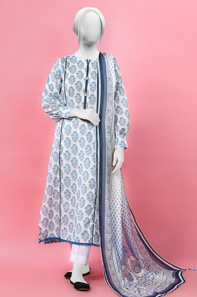 3PC Unstitched Lawn Printed Suit From Diners