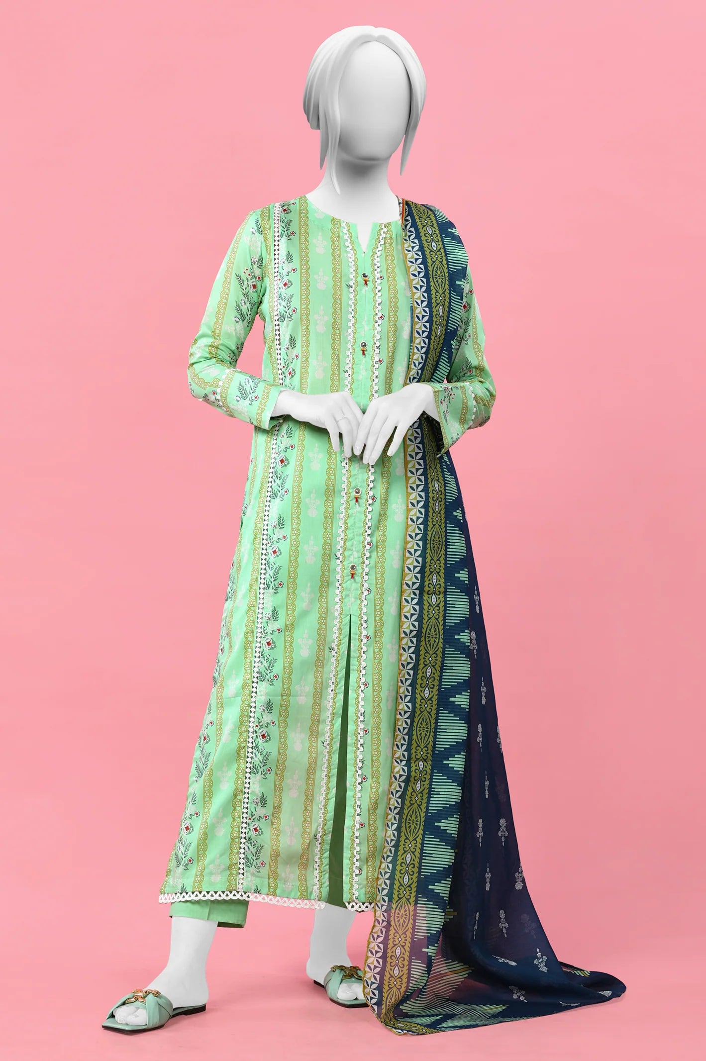 3PC Unstitched Lawn Printed Suit From Diners