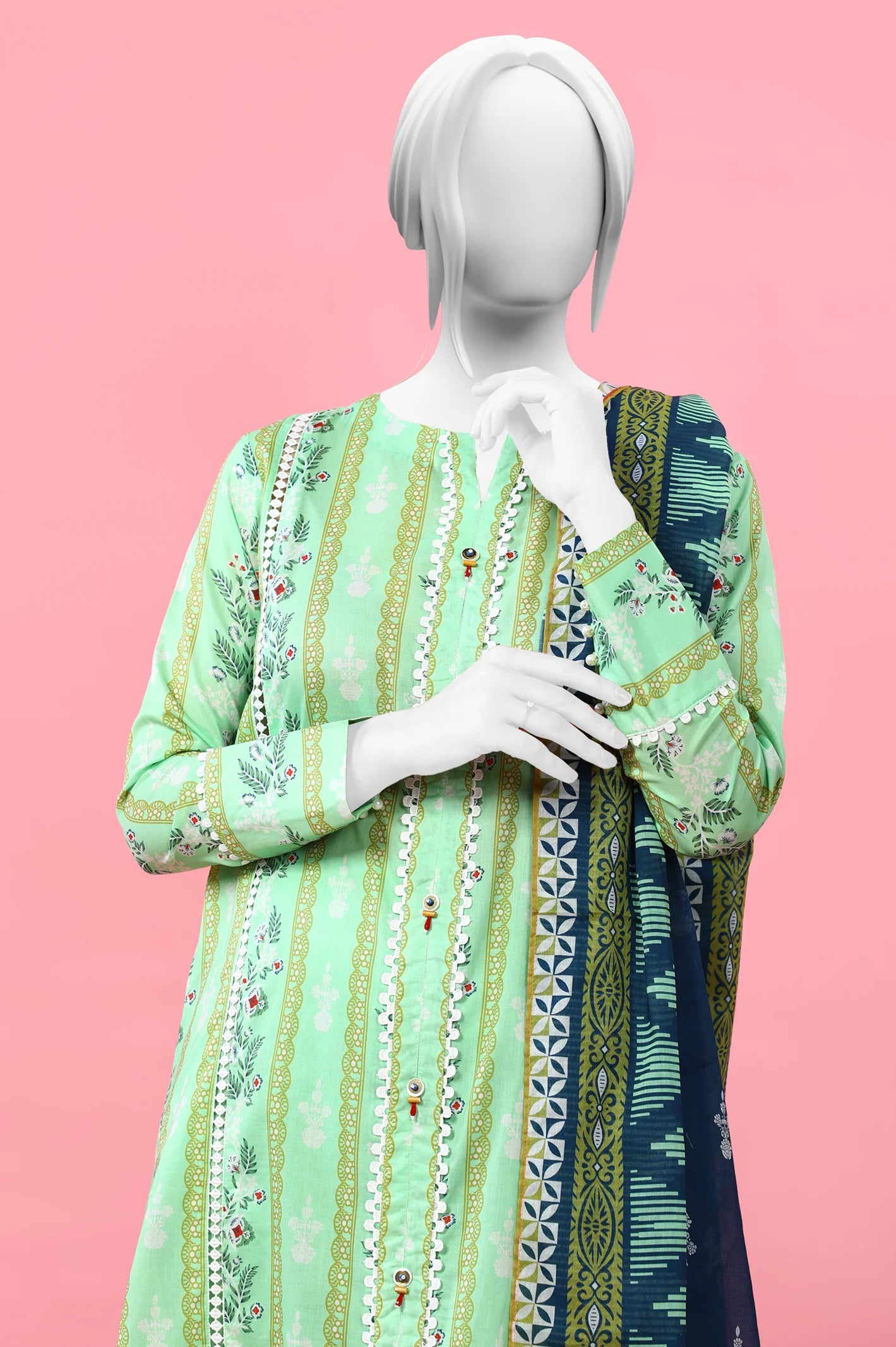 3PC Unstitched Lawn Printed Suit From Diners