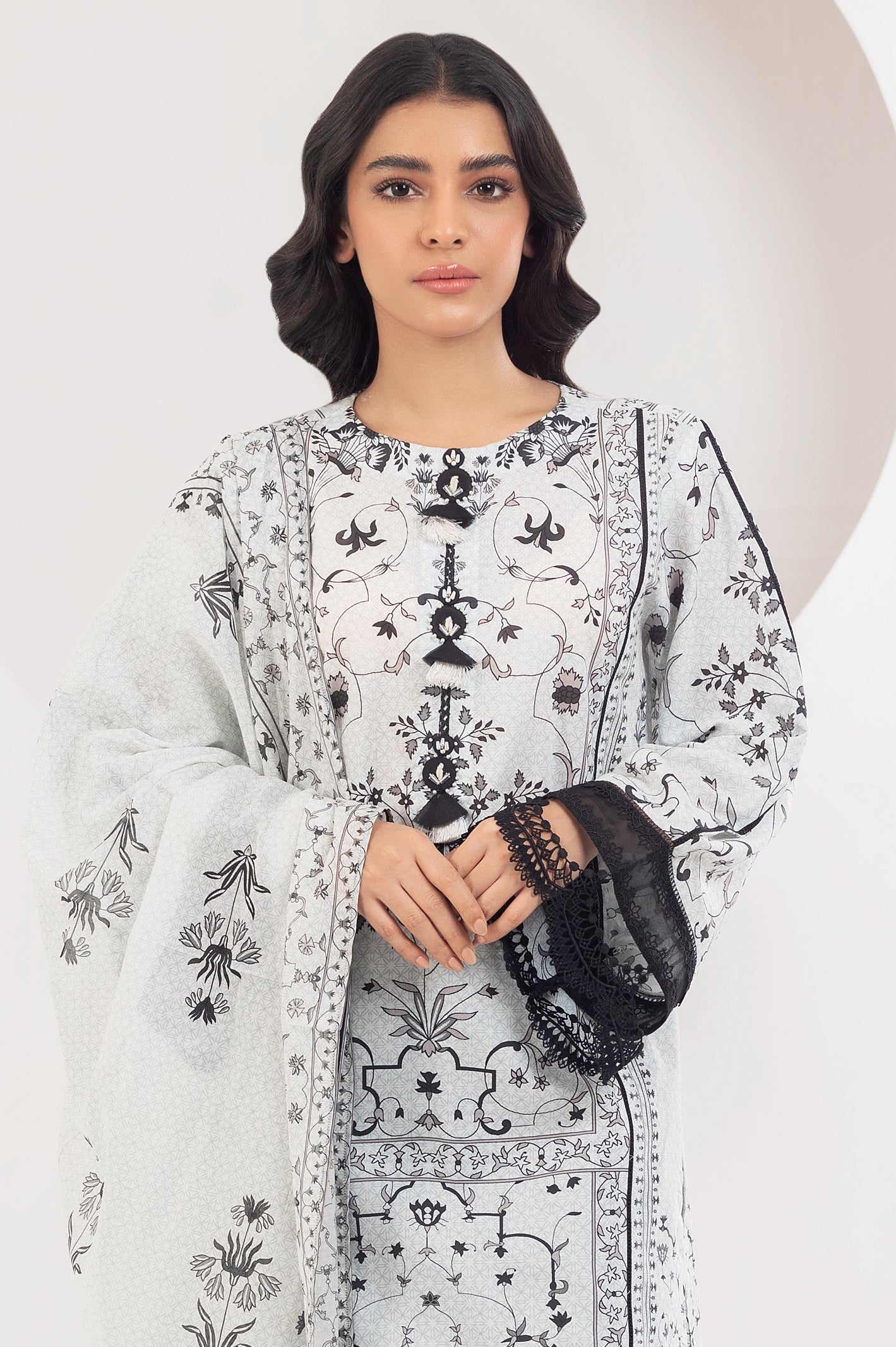 3PC Unstitched Lawn Printed Suit From Diners