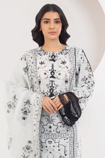 3PC Unstitched Lawn Printed Suit From Diners