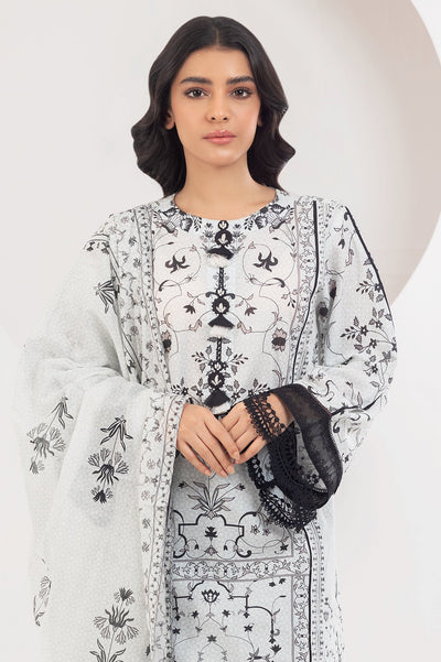 3PC Unstitched Lawn Printed Suit From Diners