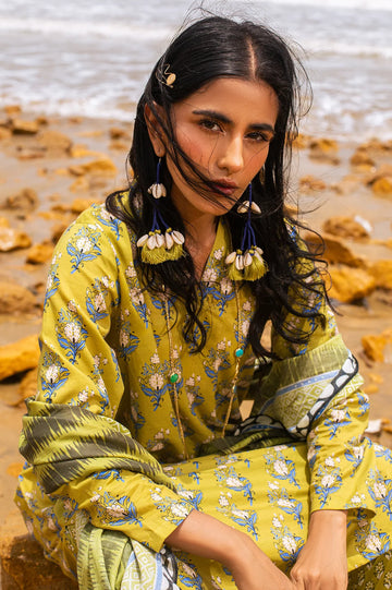 3PC Unstitched Cambric Printed