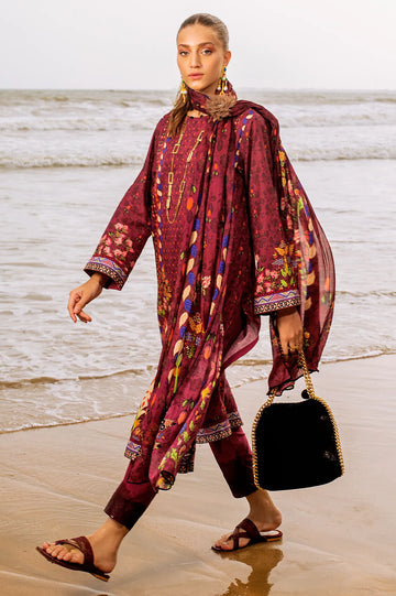 3PC Unstitched Cambric Printed Suit From Diners