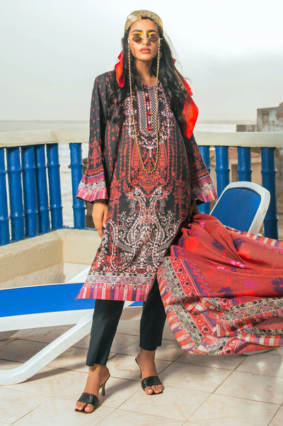 3PC Unstitched Cambric Printed Suit From Diners