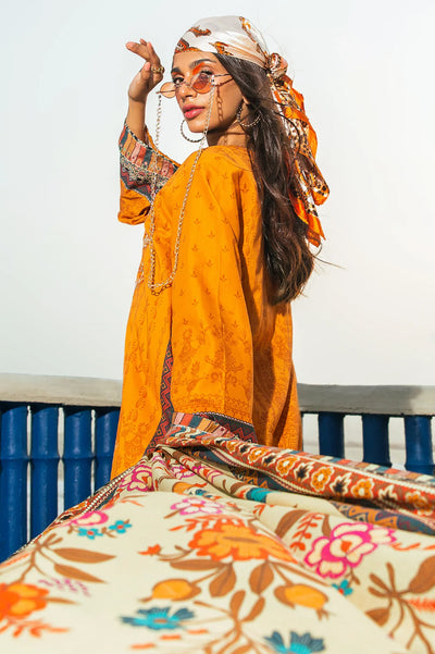 3PC Unstitched Cambric Printed Suit From Diners