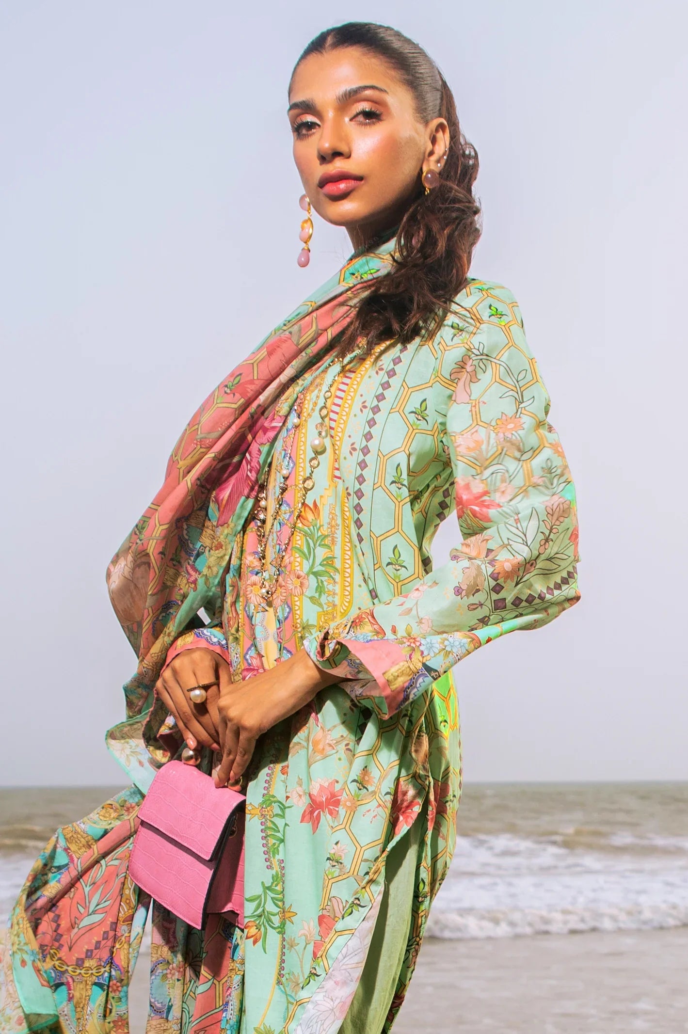 3PC Unstitched Cambric Printed Suit From Diners