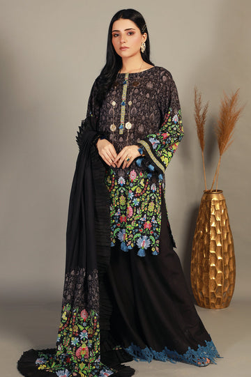 Unstitched 2 Piece Lawn Printed Shirt & Lawn Printed Dupatta - Diners