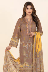 Unstitched 2 Piece Lawn Printed Shirt & Lawn Printed Dupatta - Diners