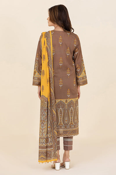 Unstitched 2 Piece Lawn Printed Shirt & Lawn Printed Dupatta - Diners