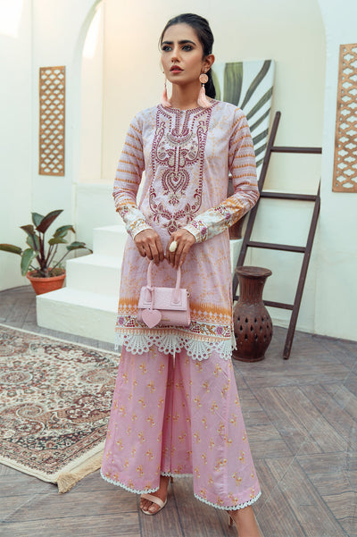 Unstitched 2 Piece Lawn Printed Shirt & Cotton Printed Trouser - Diners