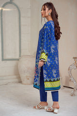 Unstitched 2 Pcs Printed Marina Shirt, Dyed Marina Trouser - Diners