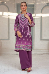 Unstitched 2 Pcs Printed Emb Marina Shirt, Dyed Marina Trouser - Diners