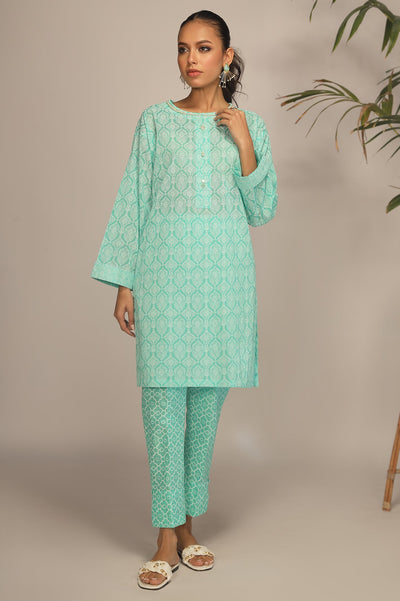 Unstitched 2 Pcs Lawn Printed Shirt & Printed Trouser - Diners