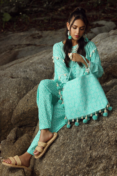 Unstitched 2 Pcs Lawn Printed Shirt & Printed Trouser - Diners