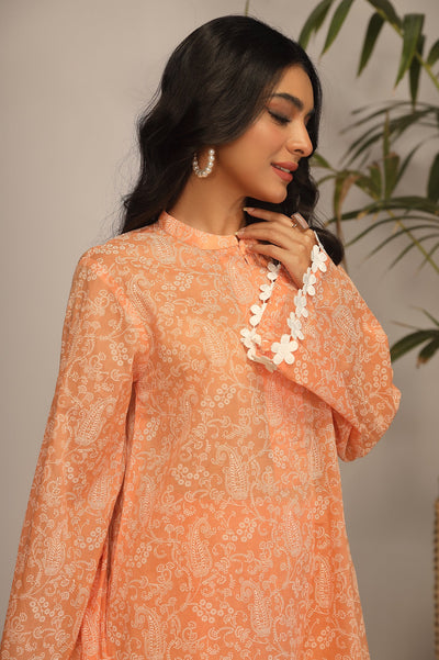 Unstitched 2 Pcs Lawn Printed Shirt & Printed Trouser - Diners